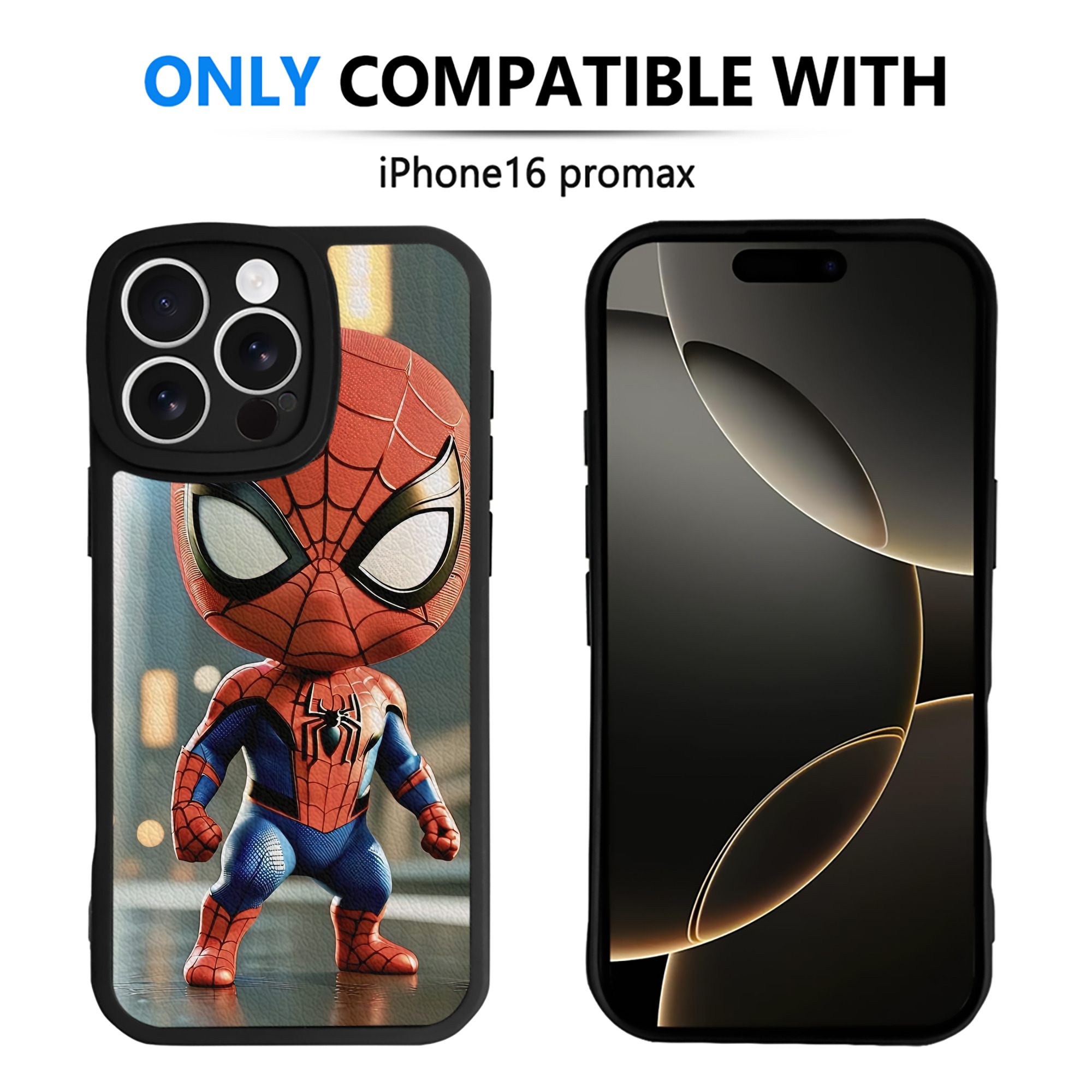 Spider Man スパイダーマン 【iPhone 16シリーズ対応】シリコンスマホケース（レザー調） 材質：シリコン